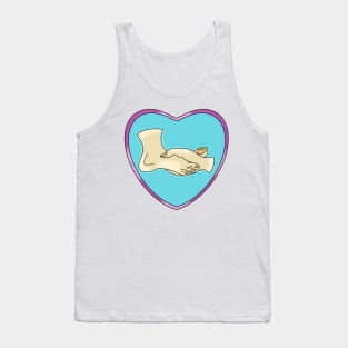 Foot in hand Tank Top